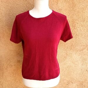 Vintage 90's Y2K  kathie Lee cropped Grandmacore soft knit sweater top